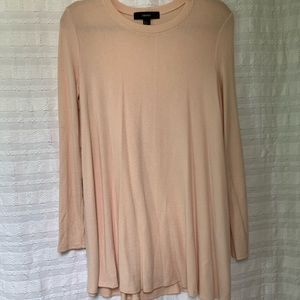 Long Sleeve Pink Cotton Dress